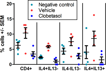 Flow cytometric analysis of ear homogenate